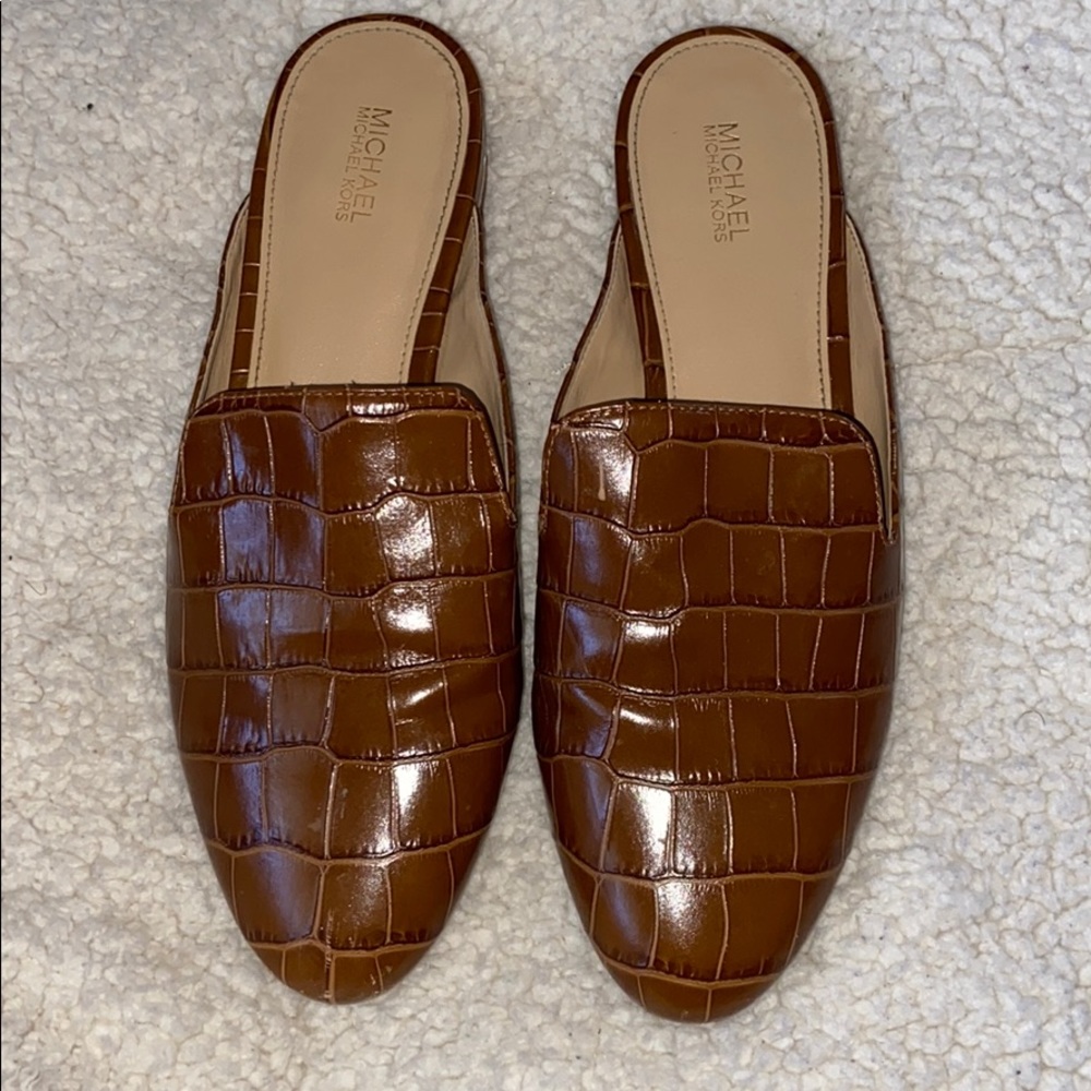 MICHAEL KORS CROC SLIDES